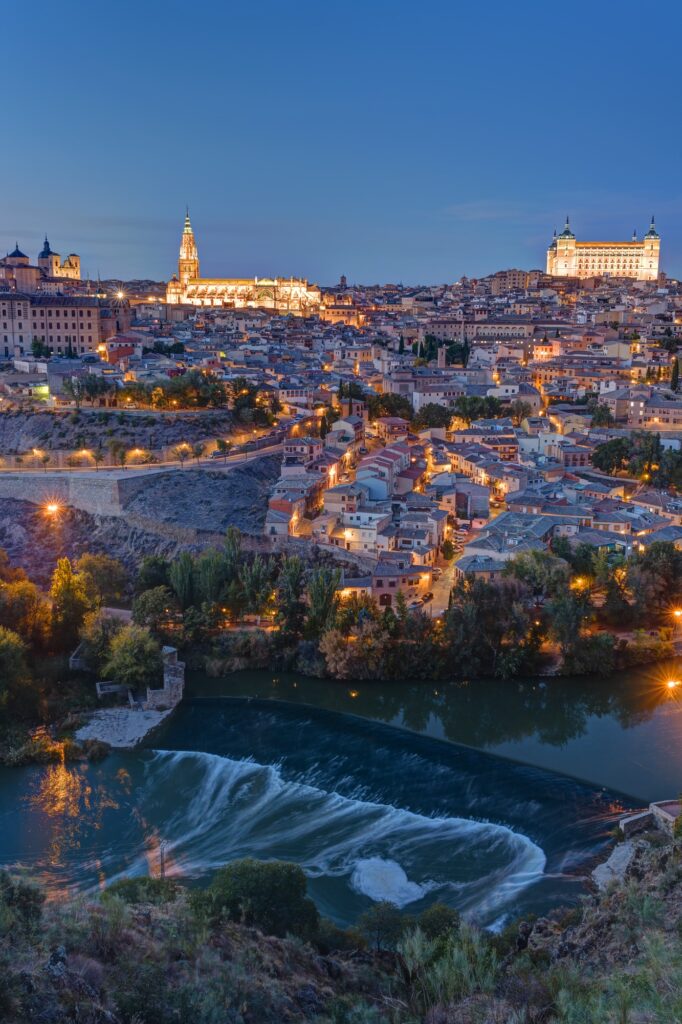 View of Toledo in Spain with the Tagus river